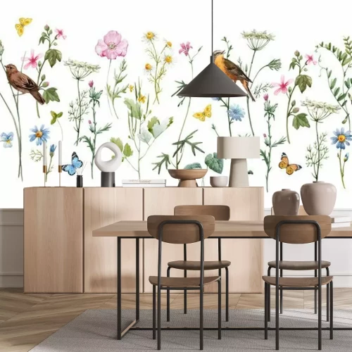 Sticker Watercolor floral pattern