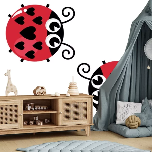 Sticker Valentinstag Liebe damenwanzen Paar isoliert auf weiß