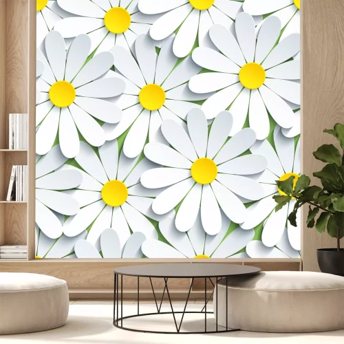 Sticker Muster mit großen Blumen