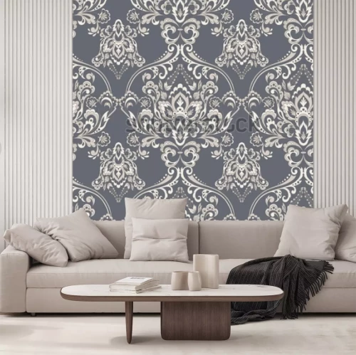 Sticker Vektor Barockes Blumenmuster. klassische Blumenverzierung. Vintage Textur für Tapeten, Textilien, Stoff