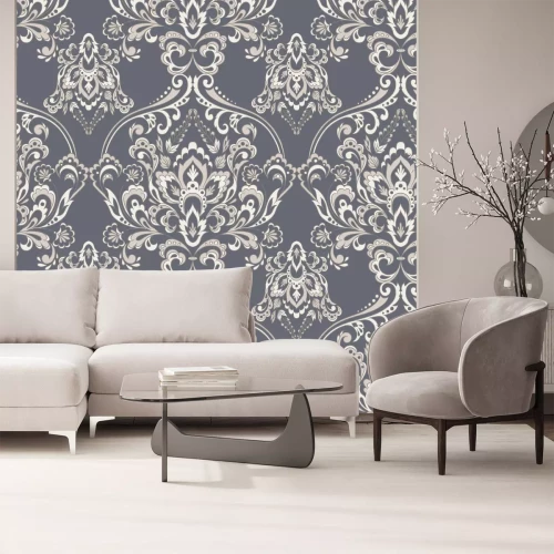 Sticker Vektor Barockes Blumenmuster. klassische Blumenverzierung. Vintage Textur für Tapeten, Textilien, Stoff