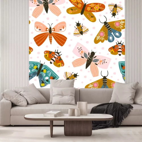 Sticker Schmetterlinge mit floralen Mustern