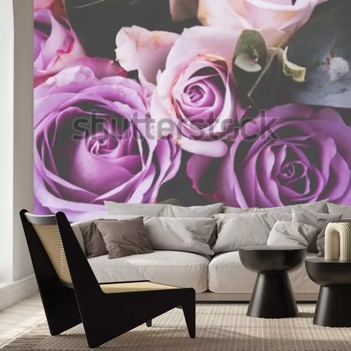 Fototapete Violette Retro-Rosen