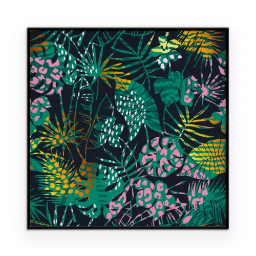 Poster Tropische Blätter mit geflecktem Muster