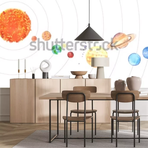 Sticker Weltraum für Kinder buntes Sonnensystem