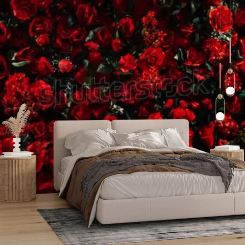 Fototapete Strauß roter Rosen