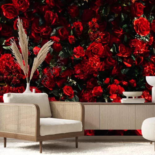 Fototapete Strauß roter Rosen