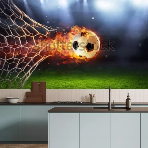 Fototapete Kraft des Fußballs