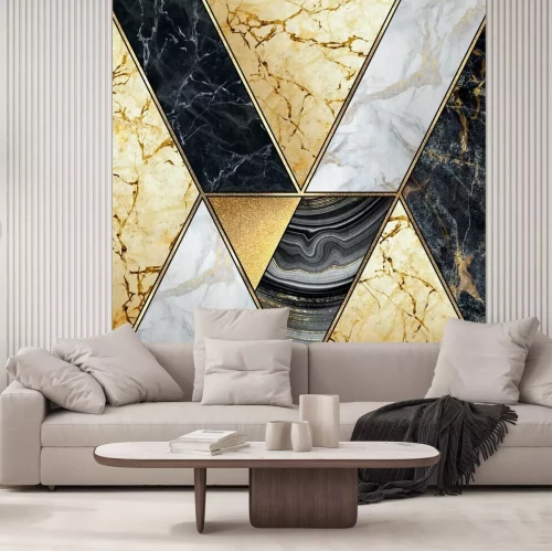 Fototapete Dreiecke aus Marmor
