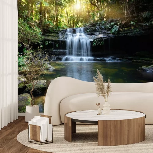 Fototapete Bushland waterfall and oasis