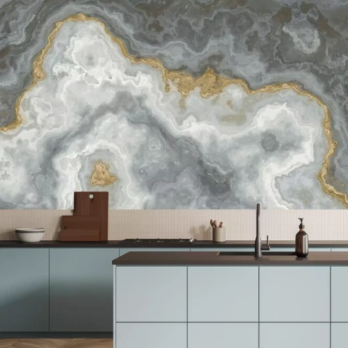 Fototapete Marmor grau weißes Muster