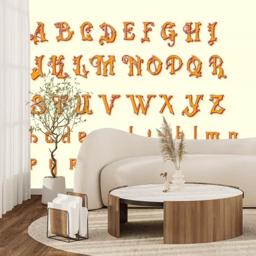 Sticker Dekoratives Alphabet im Fantasy-Stil