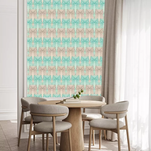 Tapete Gemusterte Eulen in zwei Farben