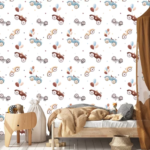 Tapete Autos mit Ballons