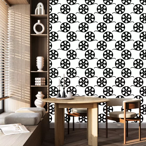 Tapete Filmrolle Symbol, Kino Filmrolle Symbol Nahtloses Muster