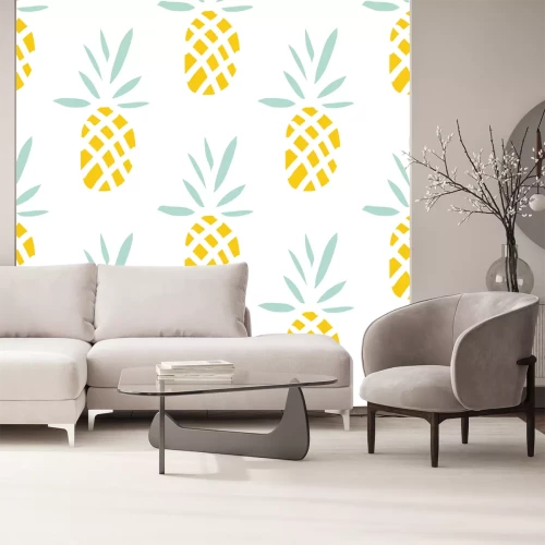 Sticker Ananasse minimalistische sich wiederholende Grafiken