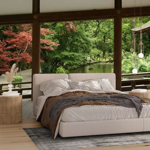 Fototapete Beautiful japanese garden in Kyoto (Kamigamo shrine)