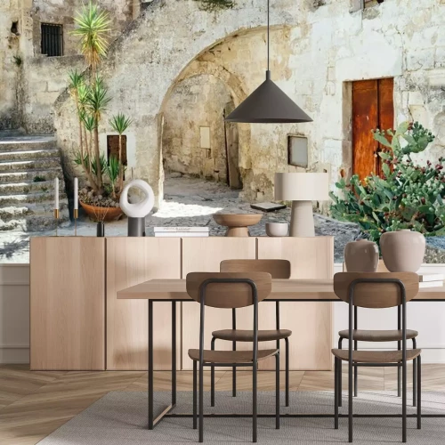 Fototapete Street of the historic center of Matera Italy - European capital of culture 2019