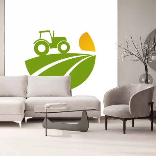 Sticker Farm fresh of vector emblems and stickers . Farming and agriculture, organic food, locally grown design elements for product packaging