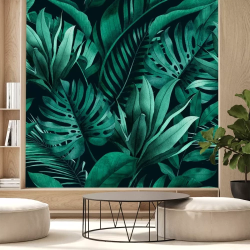 Fototapete Dunkelgrüne Pflanzen