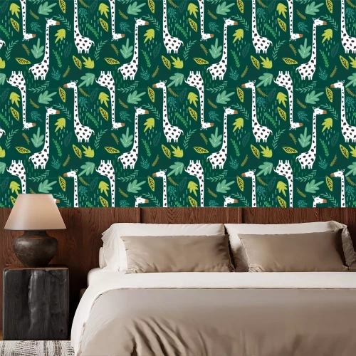 Tapete Weiße Giraffen