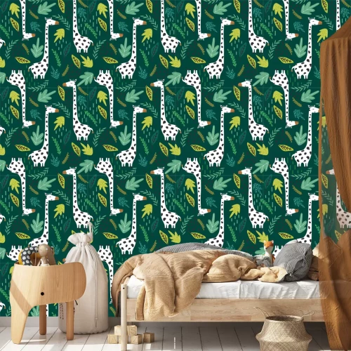 Tapete Weiße Giraffen