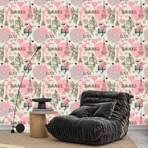 Tapete Paris nahtlose Muster
