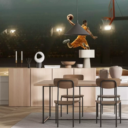 Fototapete Basketballspieler vor dem Dunk