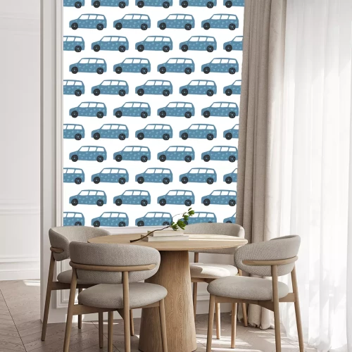 Tapete Auto nahtloses Muster. Gekritzelautos Vektorillustration