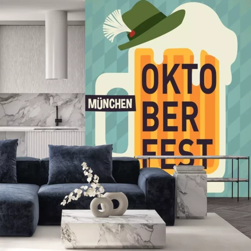 Sticker Bierkrug Grafik vom Oktoberfest