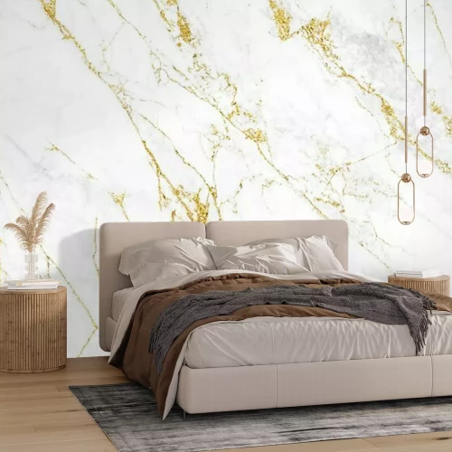 Fototapete Marmoriert weiße Wand