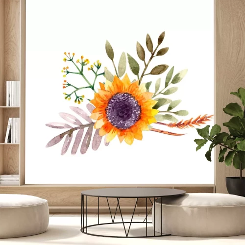 Sticker Gemälde mit Sonnenblume