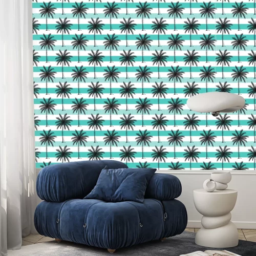 Tapete Cartoon-Palmen
