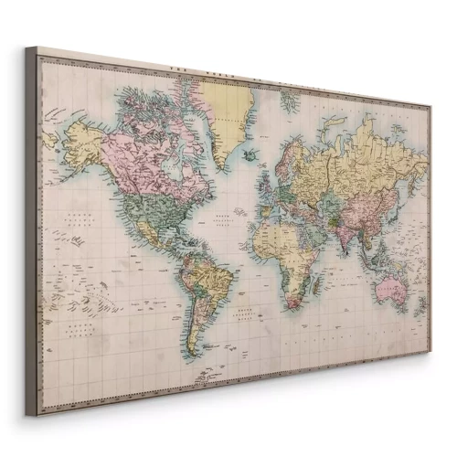 Bild Dokument mit alter Weltkarte