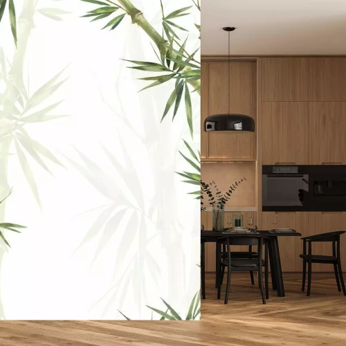 Sticker Bambussprossen auf hellem Hintergrund