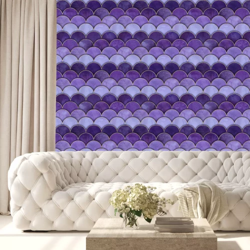 Tapete Meerjungfrau-Muster in Violetttönen