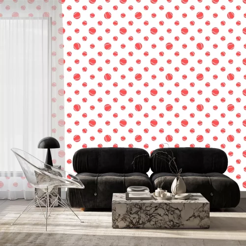 Tapete Vector Sport nahtloses Muster mit Baseballbällen