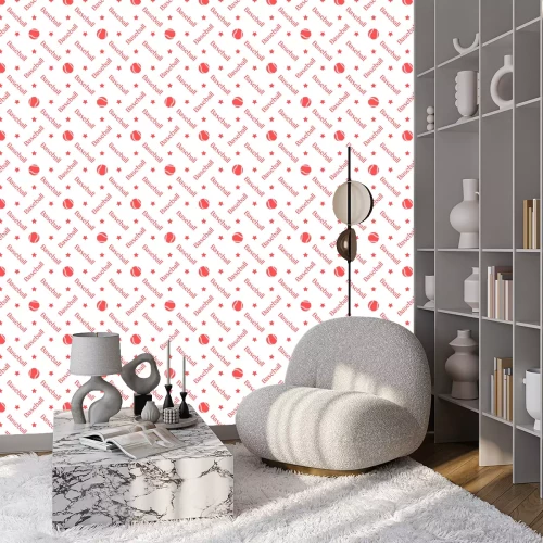 Tapete Vector Sport nahtloses Muster mit Baseballbällen