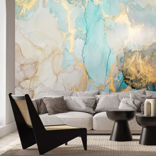 Fototapete Marmoriert bunte Wand