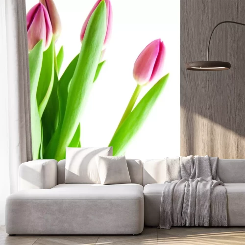 Sticker Blumen mit üppigen grünen Blättern