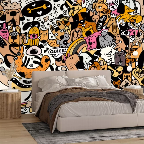 Sticker Cartoon-Hunde