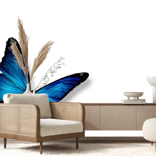 Sticker exotischer fliegender Schmetterling