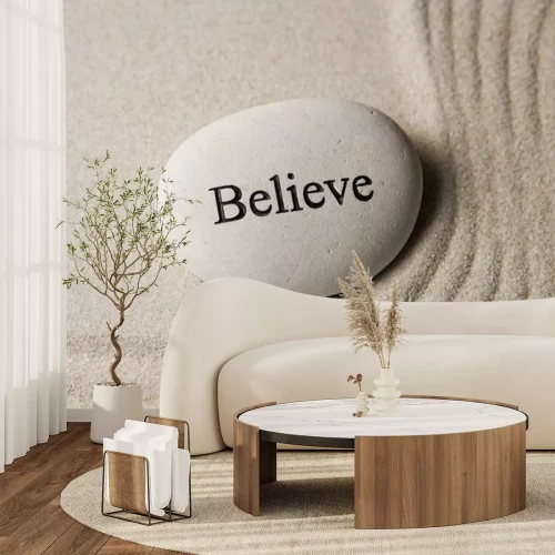 Sticker Glauben Stein