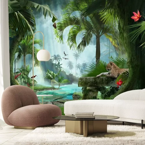 Fototapete Pflanzen und Tiere im Dschungel