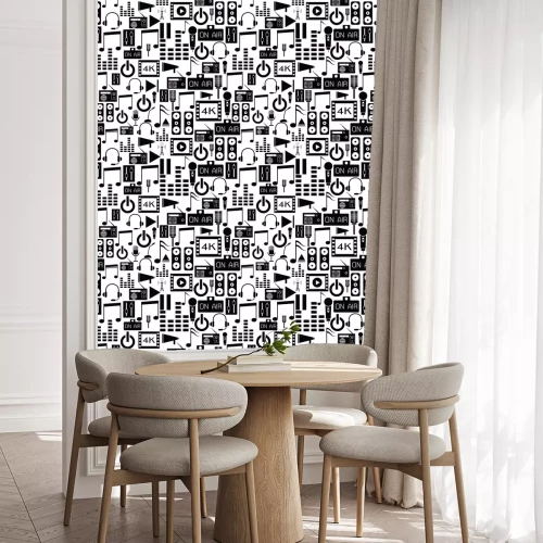 Tapete Audio nahtloses Muster Hintergrundsymbol