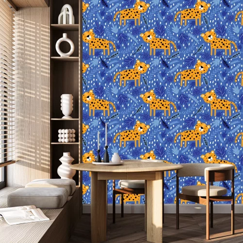 Tapete Blauer Märchendschungel