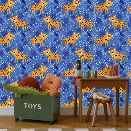 Tapete Blauer Märchendschungel