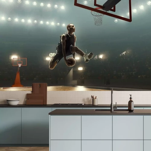 Fototapete Basketballspieler in Aktion