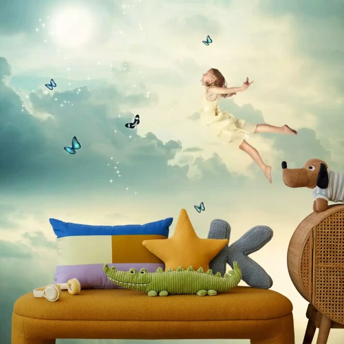 Fototapete Fliegendes Mädchen