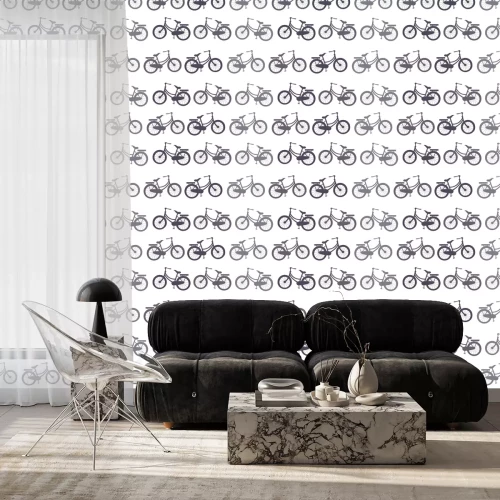 Tapete Fahrrad Seamless Pattern Wallpaper Hintergrundvektor